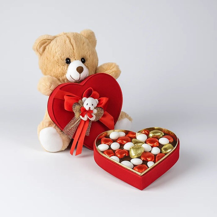 Büyük Ayıcıklı Kalp Kutusu