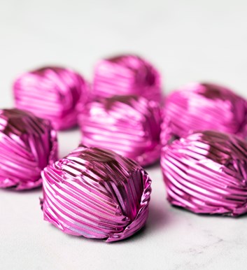 Yaldızlı Fuşya Pembe Çikolata