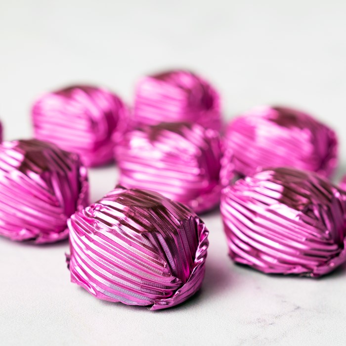 Yaldızlı Fuşya Pembe Çikolata