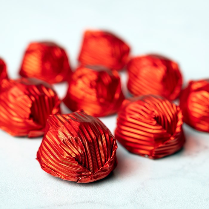 Yaldızlı Kırmızı Çikolata