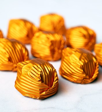 Yaldızlı Turuncu Çikolata