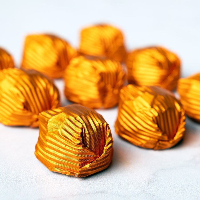 Yaldızlı Turuncu Çikolata