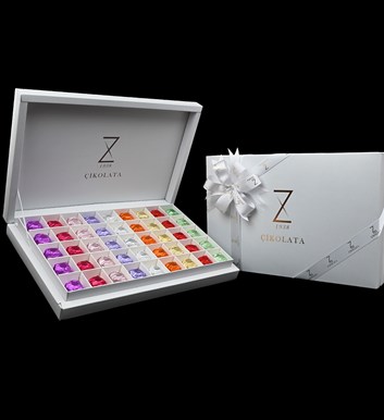 Yaldızlı Büyük Boy Beyaz Kutu