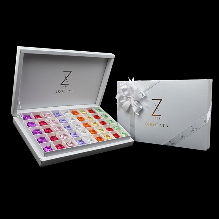 Yaldızlı Büyük Boy Beyaz Kutu